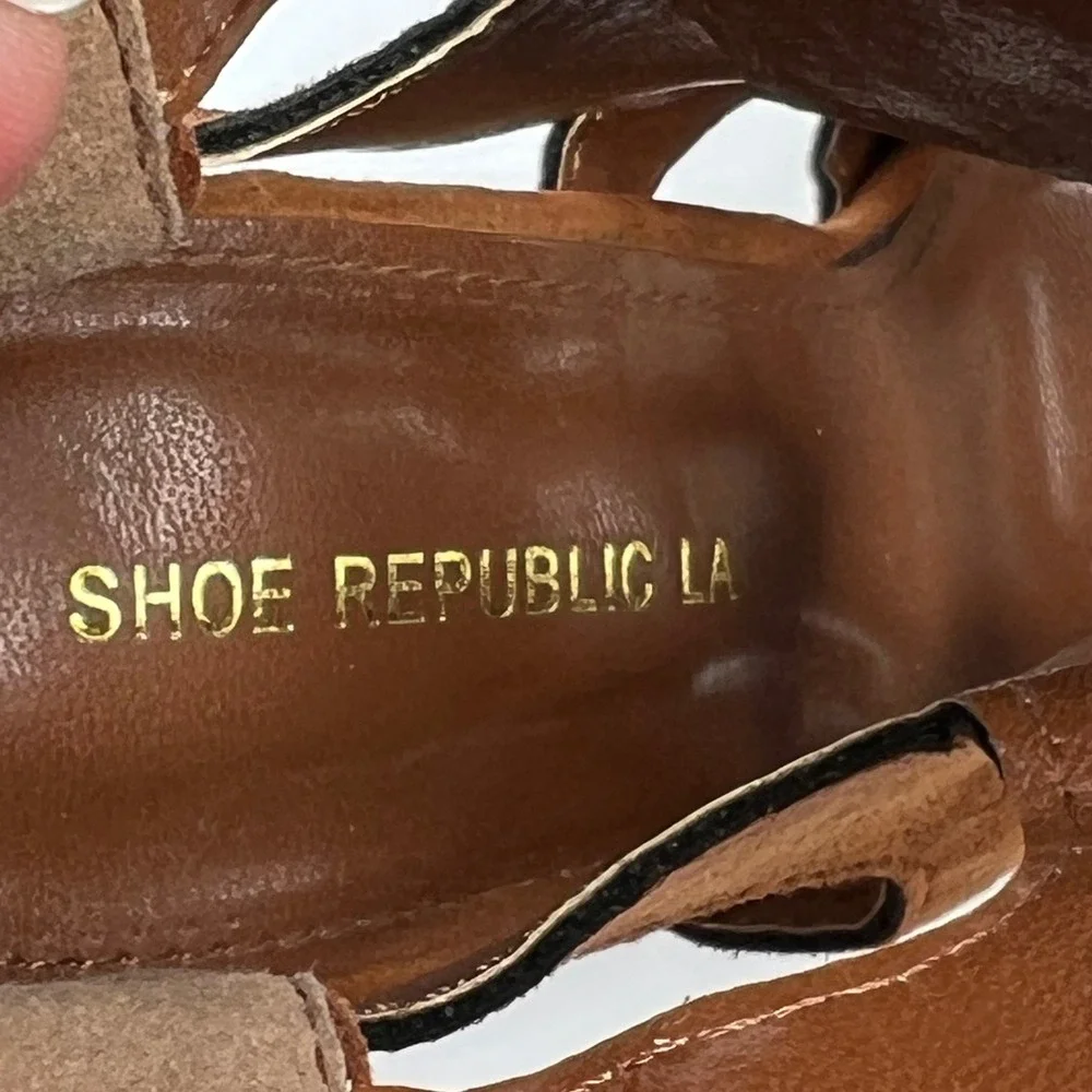 SHOE REPUBLIC LA Lace-Up Sandal Heel 7.5